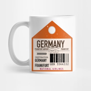 Germany Frankfurt travel plane ticket Mug